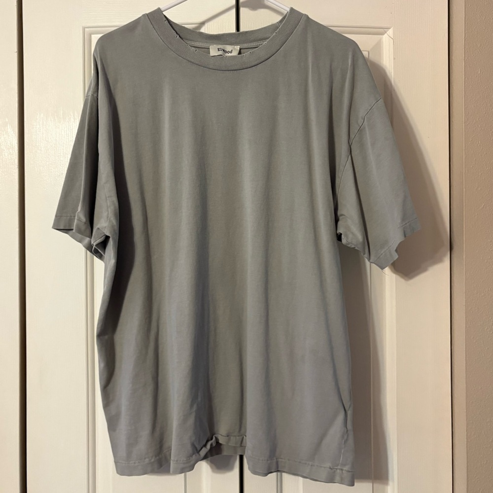 Elwood Vintage Crop Gray Men's T-Shirt - men’s large